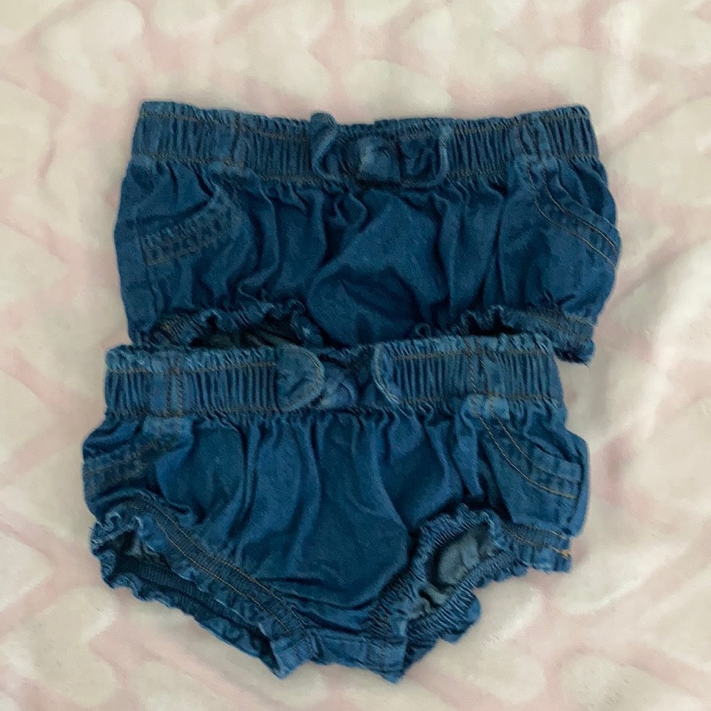 Cat and jack denim bloomers, 0-3 and 3-6